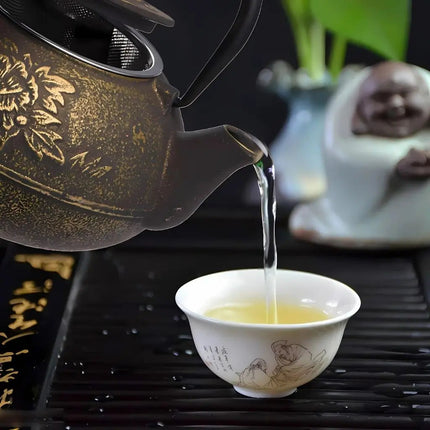 Japanese Cast Iron Teapot, Loose Leaf Teapot for Herbal Tea