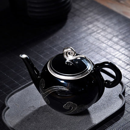 Ceramic Teapot, Small Teapot for One with Precise Spout and Comfortable Handle