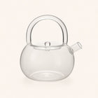 Borosilicate Glass Teapot, Heat Resistant Glass Tea Pot with Loop Handle, Clear Glass Teapot for Tea Lovers