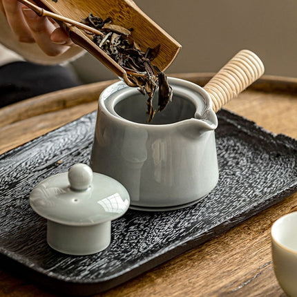 Ceramic Teapot with Strainer, Small Side Handle Teapot for Loose Leaf Tea – image 4
