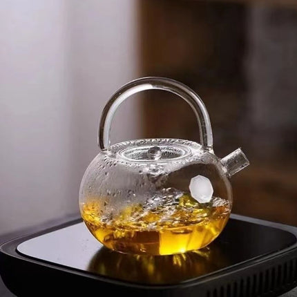 Borosilicate Glass Teapot, Clear Glass Teapot for Tea Lovers