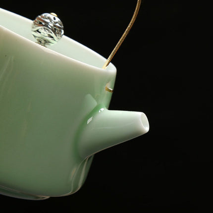 Celadon Ceramic Teapot, Small Teapot for Personal Use