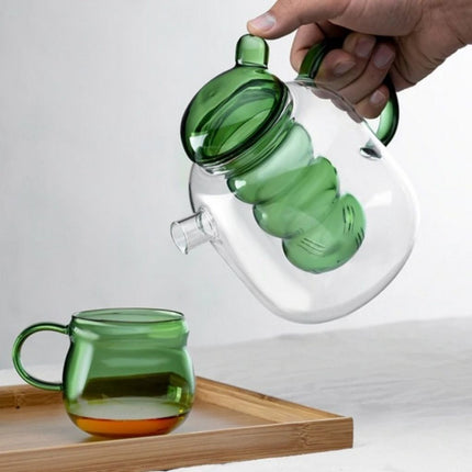 Heat Resistant Glass Teapot with Infuser, Glass Tea Pot with Inner Filter – image 4