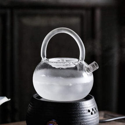 Borosilicate Glass Teapot, Heat Resistant Glass Tea Pot with Loop Handle – image 4