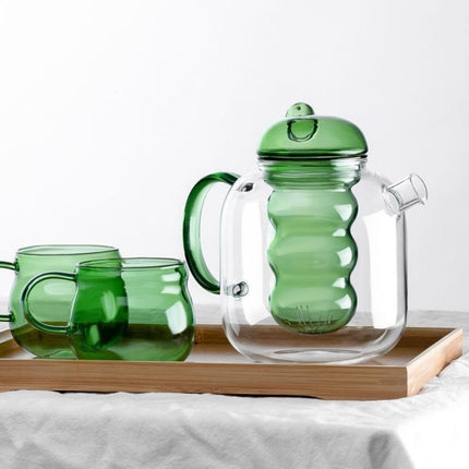 Heat Resistant Glass Teapot with Infuser, Modern Loose Leaf Teapot with Strainer – image 5