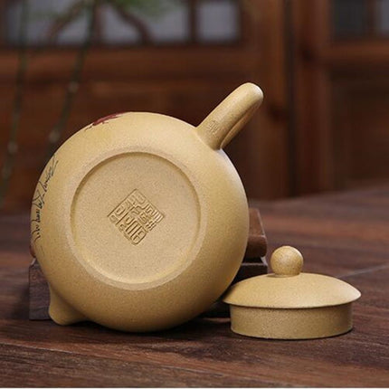 Clay Teapot, Purple Clay Teapot with Hand Painted Calligraphy – image 7
