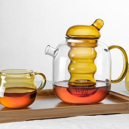 Glass Tea Pot with Inner Filter, Modern Loose Leaf Teapot with Strainer – image 6