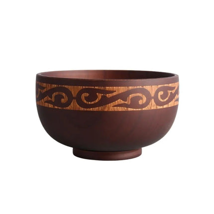 Hand Carved Wooden Bowl, Decorative Wood Bowl with Engraved Animal Motifs – image 6