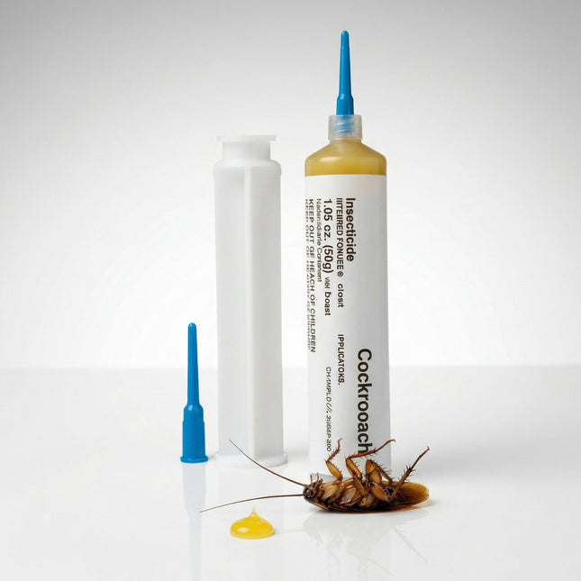 Cockroach Gel Bait for Indoor Use, Roach Killer Gel with Precision Applicator, Cockroach Control for Cracks and Corners