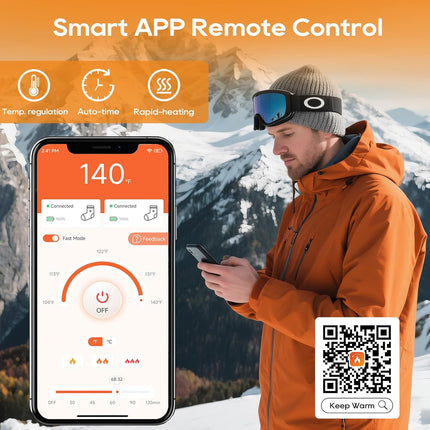 Thermal Socks | Heated Temperature Control Socks with App Control | Four Heat Levels for Ultimate Comfort 7