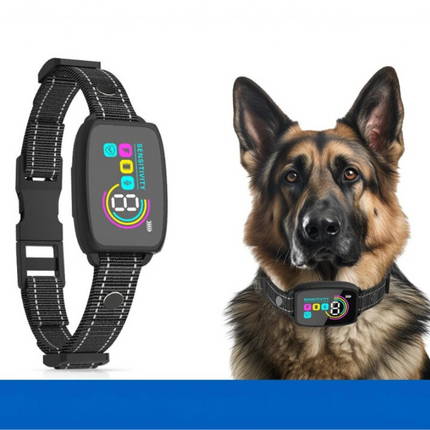 Smart Anti-Barking Dog Collar with HD Display & IP67 Waterproof | Humane Training for Dogs 8-120 lbs