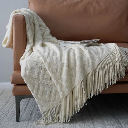 Jacquard Knit Throw Blanket, Couch Throw Blanket for Sofa and Lounge Chair – image 10