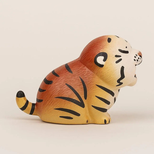 Tiger Tea Pet, Chinese Zodiac Tiger Clay Figurine