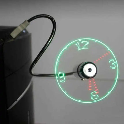 TimeGlow | Clock Fan with Adjustable Airflow & LED Display | USB-Powered for Instant Cooling 3