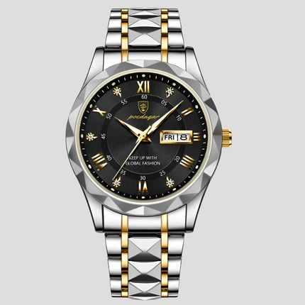 Timeless Elegance | Men's Quartz Wristwatch with Glowing Dial | Durable Stainless Steel for Everyday Style 0