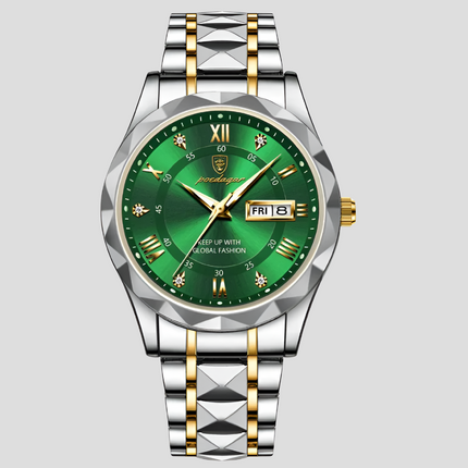 Timeless Elegance | Men's Quartz Wristwatch with Glowing Dial | Durable Stainless Steel for Everyday Style 1