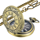 Timeless Vintage Pocket Watch | Classic Roman Numerals with Quartz Movement | Elegant Gift for Any Occasion 0