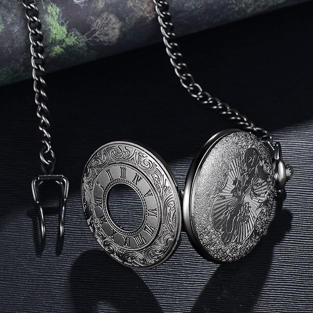 Timeless Vintage Pocket Watch | Classic Roman Numerals with Quartz Movement | Elegant Gift for Any Occasion 1