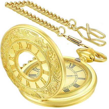 Timeless Vintage Pocket Watch | Classic Roman Numerals with Quartz Movement | Elegant Gift for Any Occasion 11