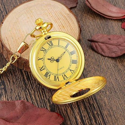Timeless Vintage Pocket Watch | Classic Roman Numerals with Quartz Movement | Elegant Gift for Any Occasion 6