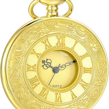 Timeless Vintage Pocket Watch | Classic Roman Numerals with Quartz Movement | Elegant Gift for Any Occasion 7