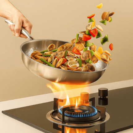 Titanium Collection | Stainless Steel Frying Pan with Even Heat Distribution | Versatile Cooking for All Stovetops 1