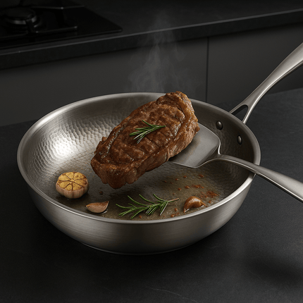 Titanium Collection | Stainless Steel Frying Pan with Even Heat Distribution | Versatile Cooking for All Stovetops 2