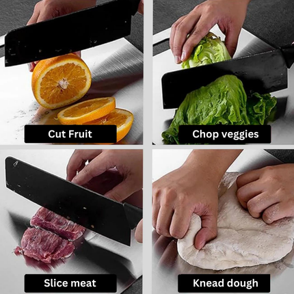 Titanium Kitchen Essentials | 100% Medical Titanium Cutting Board with Antibacterial Surface | Durable and Hygienic for Safe Food Preparation 2