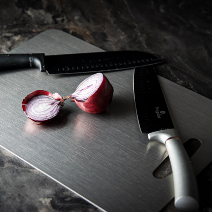 Titanium Kitchen Essentials | 100% Medical Titanium Cutting Board with Antibacterial Surface | Durable and Hygienic for Safe Food Preparation 4