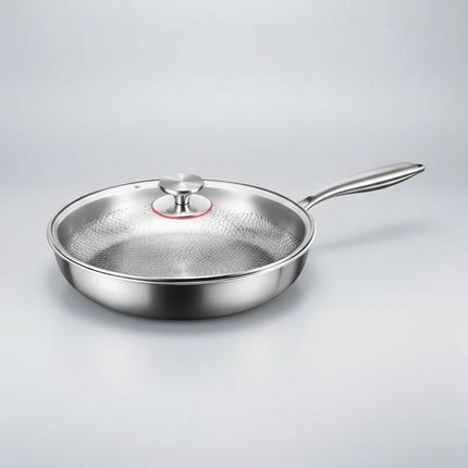 Titanium Kitchen Skillet | Non Stick Frying Pan with Hammered Design | Induction-Compatible for Effortless Everyday Cooking 2
