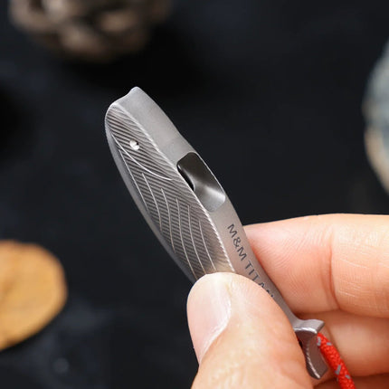 Titanium Survival Whistle | Fish-Shaped Design with High-Frequency Sound | Lightweight and Portable for Outdoor Safety 0