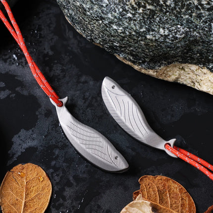 Titanium Survival Whistle | Fish-Shaped Design with High-Frequency Sound | Lightweight and Portable for Outdoor Safety 2