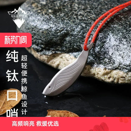 Titanium Survival Whistle | Fish-Shaped Design with High-Frequency Sound | Lightweight and Portable for Outdoor Safety 4