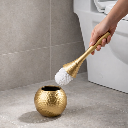 Toilet Brush and Holder Set, Toilet Bowl Brush with Ergonomic Handle