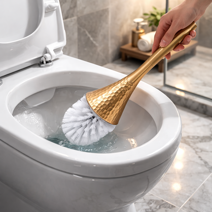Toilet Brush and Holder Set, Toilet Bowl Brush with Ergonomic Handle – image 4