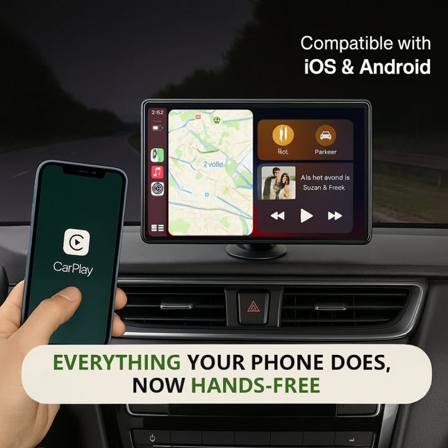 Touchscreen Car Adapter | Wireless CarPlay & Android Auto with HD Display | Universal Compatibility for Enhanced Driving Experience 1