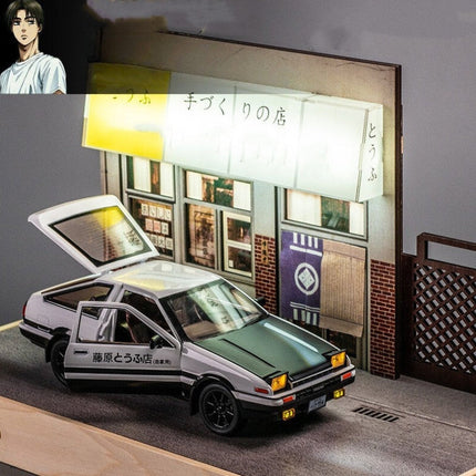 1:28 Initial D AE86 Diecast Toy Car with Sound & Light Features | Alloy Model for Kids' Motor Skills Development