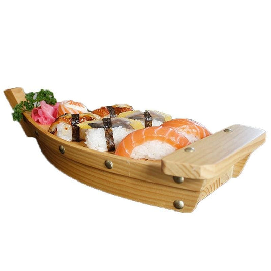 Traditional Japanese Wooden Sushi Boat with Eco-Friendly Timber | Available in 3 Sizes for Authentic Dining Experience 0