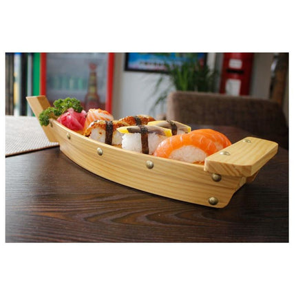 Traditional Japanese Wooden Sushi Boat with Eco-Friendly Timber | Available in 3 Sizes for Authentic Dining Experience 7