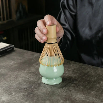 Traditional Matcha Set | Bamboo & Ceramic with Authentic Design | Complete Kit for Perfect Matcha Preparation 4