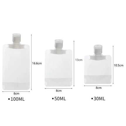 10 Pack Refillable Squeeze Pouch for Shampoo and Lotion – image 6