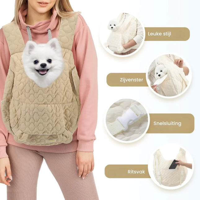 Dog Carrier for Medium Dogs, Waterproof Dog Carrier Bag with Chest Support