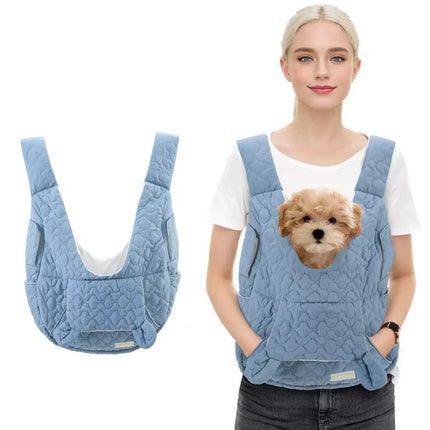 Dog Carrier for Medium Dogs, Waterproof Dog Carrier Bag with Chest Support, Hands Free Pet Carrier for Dogs and Two Cats