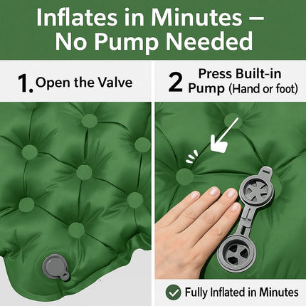 TrailRest | Ultralight Double Self-Inflating Camping Mattress with Auto-Inflation Technology | Spacious and Portable for Outdoor Adventures 7