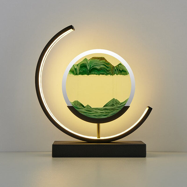 Tranquil Light | LED Table Lamp with Moving Sand Landscape for Relaxation and Cozy Atmosphere 0