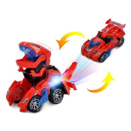 Transformable Dinosaur LED Car Toy with Remote Control for Interactive Learning 2