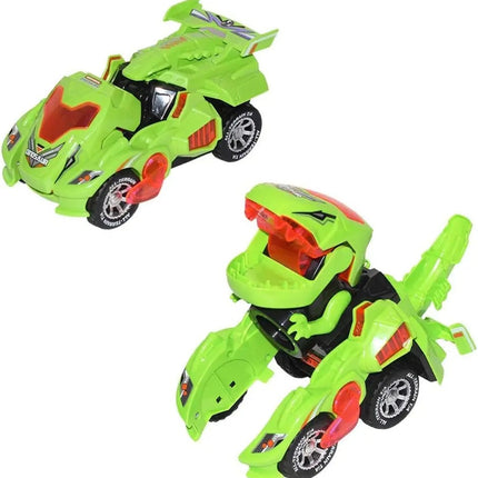 Transformable Dinosaur LED Car Toy with Remote Control for Interactive Learning 3