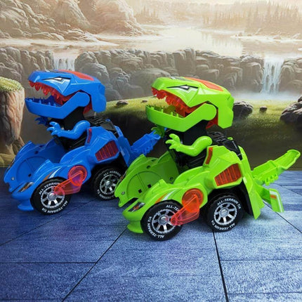 Transformable Dinosaur LED Car Toy with Remote Control for Interactive Learning 5