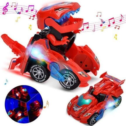 Transformable Dinosaur LED Car Toy with Remote Control for Interactive Learning 6