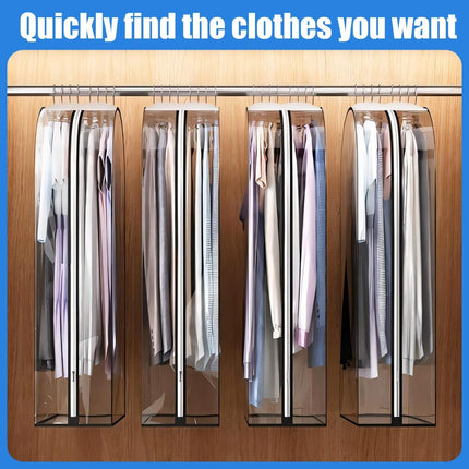 Transparent Garment Covers | Waterproof PEVA Storage Bags with Side Zippers | Organize Suits and Dresses 3